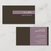 Couleurs rétro élégantes et tendance cartes de vis (Devant / Derrière)