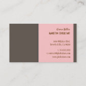 Couleurs rétro élégantes et tendance cartes de vis (Dos)