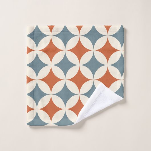 Couleurs rétro Mi-Siècle Cercles modernes (Gant de toilette)