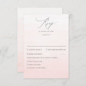 Couleurs rose douce Ombre Mariage dégradant RSVP (Devant / Derrière)