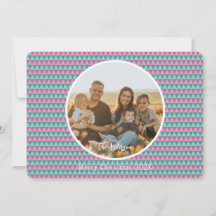 Couleurs rose et vert pastel Carte de Noël