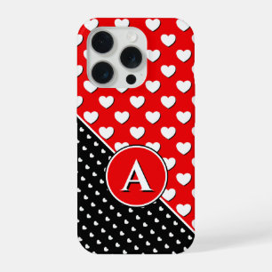 Couleurs saisissantes rouge et noir, monogramme pe
