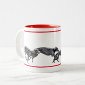 Couleurs Tasse 2 Couleurs, Course de scottish deerhounds (Devant gauche)