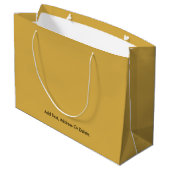 Couleurs tendance - Grand sac cadeau jaune or (Dos Angle)