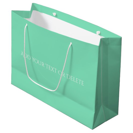 Couleurs tendance - Sac cadeau Minty Green (Devant Angle)