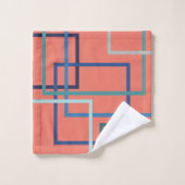 Couleurs tendances Pantone 2019 carrés bleus et ve (Gant de toilette)