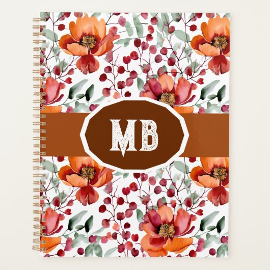 Couleurs terreuses, Monogramme de fleurs d'automne (Devant)
