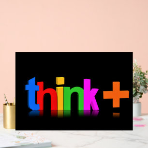Couleurs Texte positif de pensée Symbole acrylique