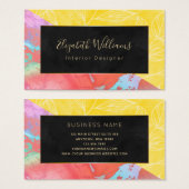 Couleurs tropicales du concepteur intérieur Carte  (Devant & derrière)