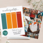Couleurs Turquoise orange Mariage Pale Feuille pap<br><div class="desc">Classy Turquoise Orange couleurs Mariage Palette Card 2024</div>