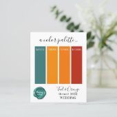 Couleurs Turquoise orange Mariage Pale Feuille pap (Debout devant)