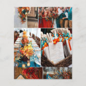 Couleurs Turquoise orange Mariage Pale Feuille pap (Dos)