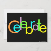 Couleurs typographiques Invitation de fête d'anniv (Dos)