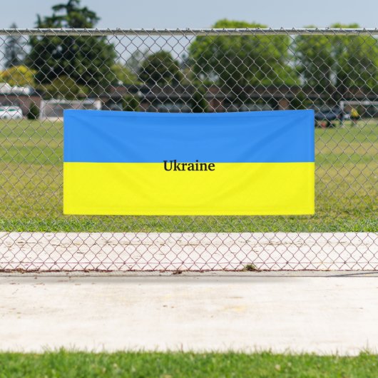 Couleurs ukrainiennes, drapeau d'Ukraine Bannière (En situation)