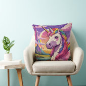 Couleurs Unicorne Lance Oreiller (Chaise)