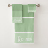 Couleurs vertes monogrammes avec blanc (En situation)