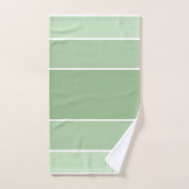 Couleurs vertes monogrammes avec blanc (Serviette à main)