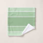 Couleurs vertes monogrammes avec blanc (Gant de toilette)