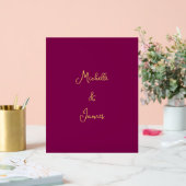 Couleurs Vin & Or Professionnel Tendance Moderne (Mariage)