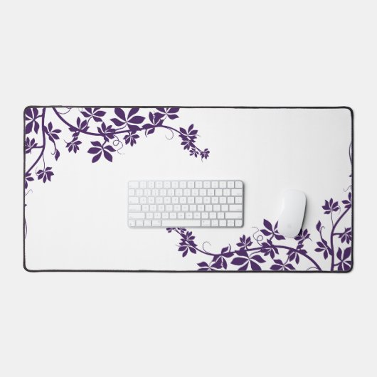 Couleurs violettes blanches Conception de la vigne (Clavier et souris)