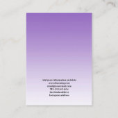 Couleurs violettes, Jolie Fille Cartes D'Oreille V (Dos)