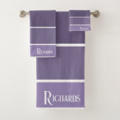 Couleurs violettes monogrammes avec blanc (En situation)