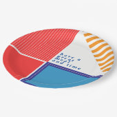 Couleurs vives, assiette de design graphique fin (Angle)