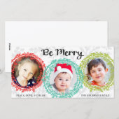 Couleurs vives Carte photo de vacances / Blanc (Devant / Derrière)