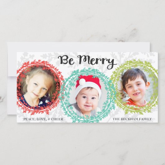 Couleurs vives Carte photo de vacances / Blanc (Devant)