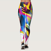 Couleurs vives Géométrique Abstrait Design Legging (Dos)