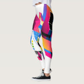 Couleurs vives Géométrique Abstrait Design Legging (Gauche)