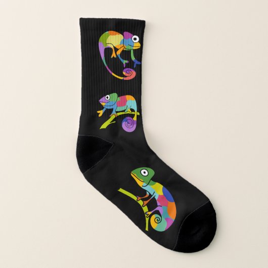 Couleurs vives illustrées de mignons caméléons de  (Droite extérieur)