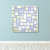 Couleurs vives Lignes gris | Piet Mondrian | Toile (Insitu (Plancher de Bois))