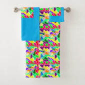 Couleurs vives multimotifs bain bleu clair (En situation)