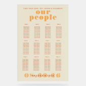 Couleurs Vives : Plan de table (Recto)