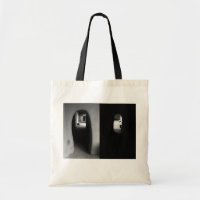 Couloir d'Adobe : Sac fourre-tout noir et blanc à