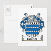 Coulter Family Crest Briefkaart (Voorkant / Achterkant)