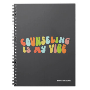 Counseling is mijn vibe, groovy kleurrijke counsel notitieboek