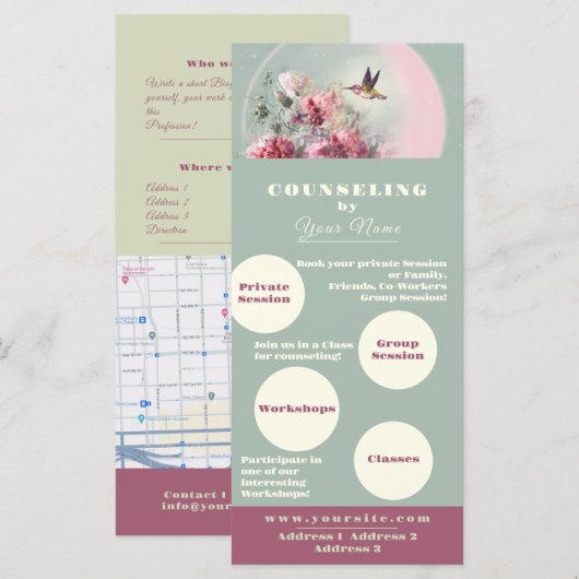 Counseling - Visitekaartje, Flyer, Promo Kaart (Voorkant / Achterkant)