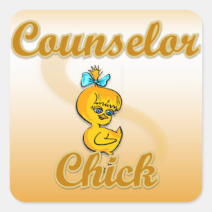 Counselor Chick Vierkante Sticker