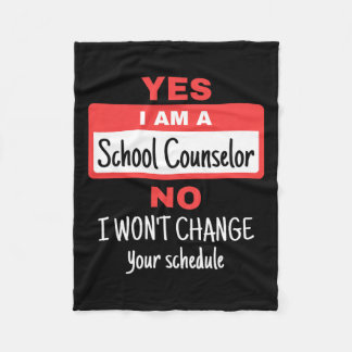 Counselor Funny Appreciation Change Schema Fleece Deken