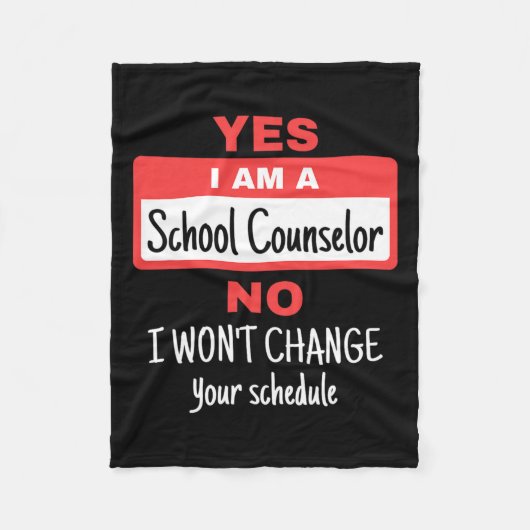 Counselor Funny Appreciation Change Schema Fleece Deken (Voorkant)