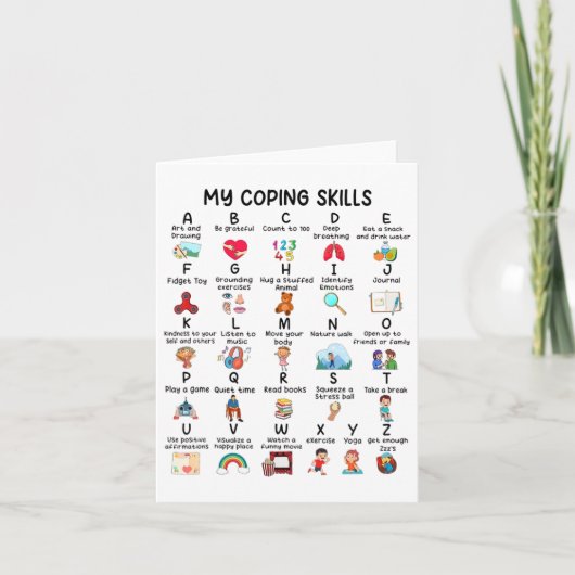 Counselor Mijn Coping Skills Alfabet Geestelijke G Kaart (Voorkant)
