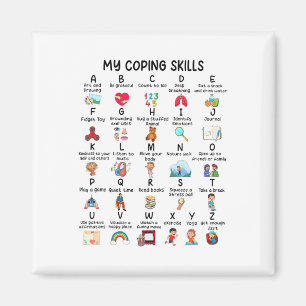Counselor Mijn Coping Skills Alfabet Geestelijke G Magneet