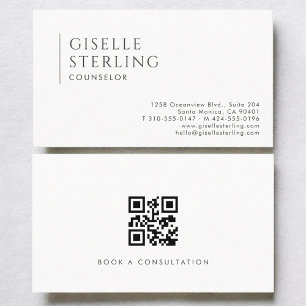 Counselor Modern Professionele QR Code Visitekaartje