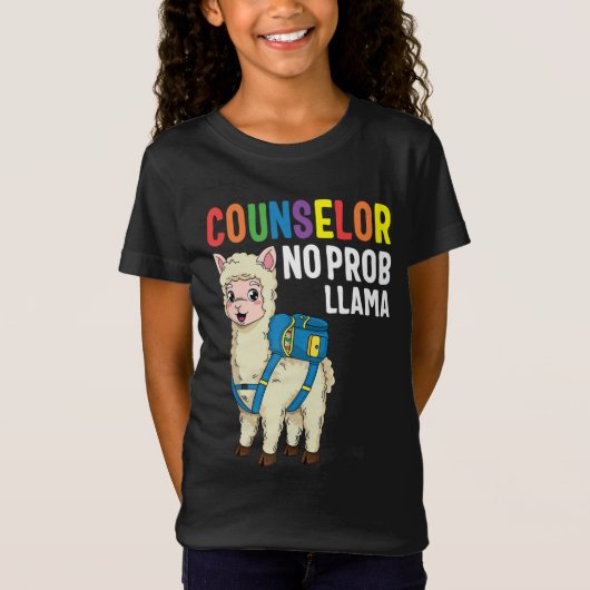 Counselor no Prob Llama Eerste schooldag T-shirt (Voorkant)