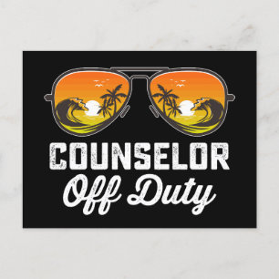 Counselor of Duty zonnebril laatste dag van de sch Briefkaart