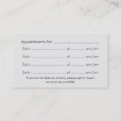 Counselor, Talking Head Appointcard Visitekaartje (Achterkant)