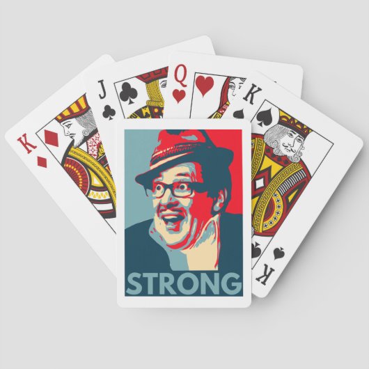 Count Arthur Strong poker-achtige speelkaarten (Achterkant)