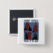 Count Catula Master of the Night Vierkante Button 5,1 Cm (Voorkant /achterkant)